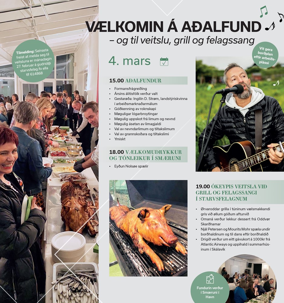 Vælkomin á aðalfund Starvsfelagið